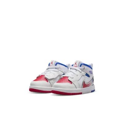 Air Jordan (td)  1 Mid Rm Easyon 'white Siren Red Blue'