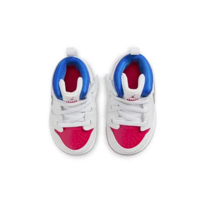 Air Jordan (td)  1 Mid Rm Easyon 'white Siren Red Blue'