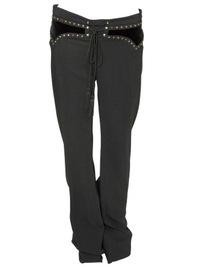 Roberto Cavalli Woven Trousers In Black