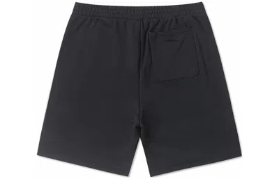 Converse Sneaker Patch Solid Shorts 'black' In Blue