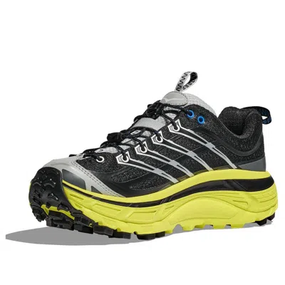 Hoka Black And Yellow Mafate Three2 Sneakers In Black