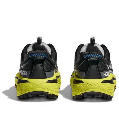 Hoka Black And Yellow Mafate Three2 Sneakers In Black