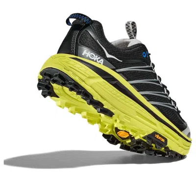 Hoka Black And Yellow Mafate Three2 Sneakers In Black