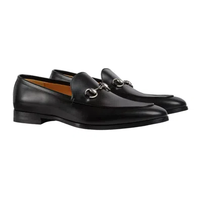 Gucci Black Leather Loafers In Black