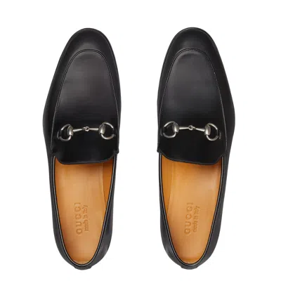 Gucci Black Leather Loafers In Black