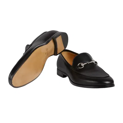 Gucci Black Leather Loafers In Black