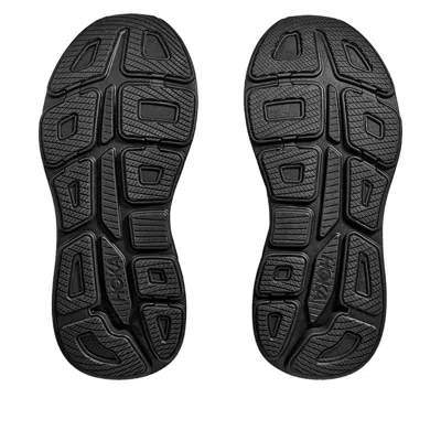 Hoka Bondi 9 Black Low Top Sneakers With Maxi Logo Lettering On The Side In Tech Fabric Unisex In Multi