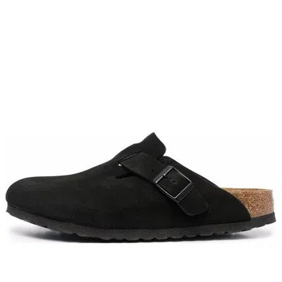 Birkenstock Black Boston Shearling Slippers