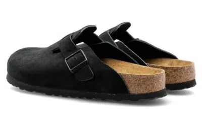 Birkenstock Black Boston Shearling Slippers