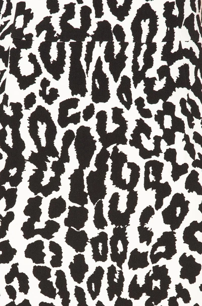Shop Alexandre Vauthier Leopard Crepe Skirt In White, Animal Print.