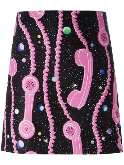 Shop Jeremy Scott Phone Print Skirt