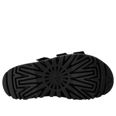 Ugg Golden Glow Black Sandals With Round Open Toe In Tech Fabric Woman In Black