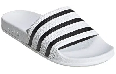 Adidas Originals Island Club Adilette 22 Ribbed Slides In White