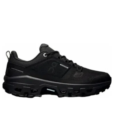 On Cloudrock Low Wp Sneakers In Black