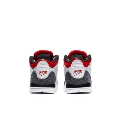 Air Jordan (td)  3 Se-t Fire Red' In White