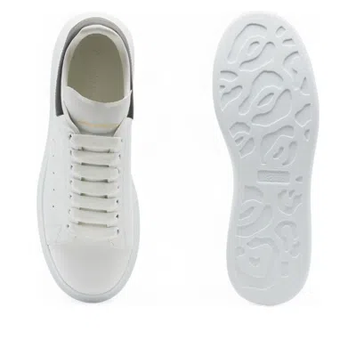Alexander Mcqueen Men White And Black Low-top Sneakers With Chunky Sole And Contrasting Heel Tab In