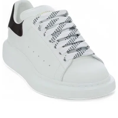 Alexander Mcqueen Black And White Low Top Sneakers With Logo Lettering On The Tongue And Contrasting Heel With Logo Le In Neutral