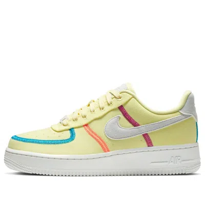 Nike (wmns)  Air Force 1 '07 Low Lx 'stitched Canvas - Life Lime' In Yellow
