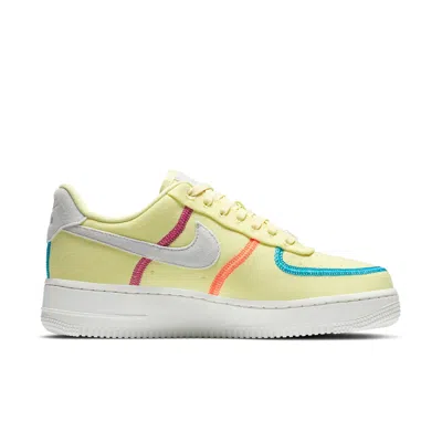 Nike (wmns)  Air Force 1 '07 Low Lx 'stitched Canvas - Life Lime' In Yellow