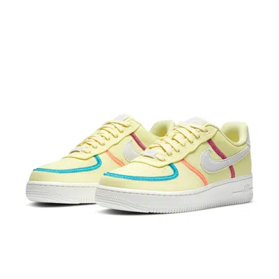 Nike (wmns)  Air Force 1 '07 Low Lx 'stitched Canvas - Life Lime' In Yellow