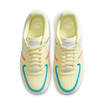 Nike (wmns)  Air Force 1 '07 Low Lx 'stitched Canvas - Life Lime' In Yellow