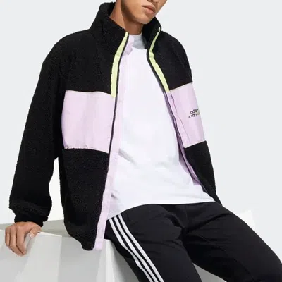 Adidas Originals Men's  Casual Logo Colorblock Sports Jacket Black