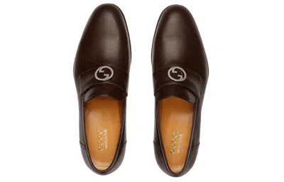 Gucci Interlocking G Loafer 'dark Brown Leather'