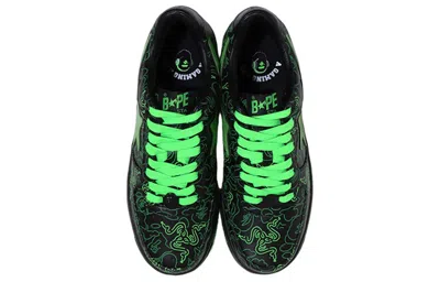 A Bathing Ape X Razer Bape Sta 'black Neon Green'