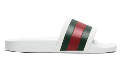 Gucci Pursuit Pool Slides In White