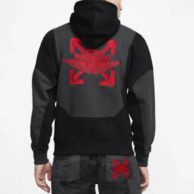Air Jordan X Off-white Embroidered Logo Hoodie Asia Sizing 'black'