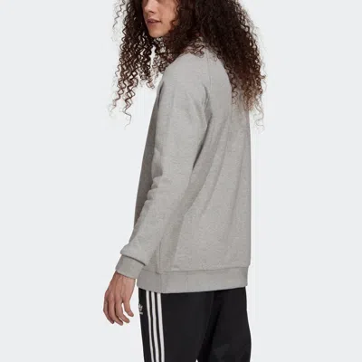 Adidas Originals Adidas Original Adicolor Classics Trefoil Crewneck Sweatshirt 'medium Grey Heather White' In Gray