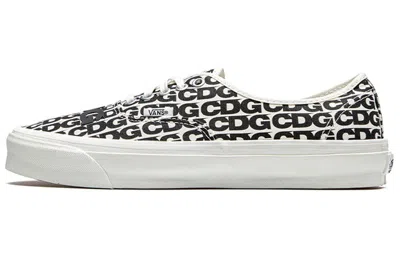Vans Comme Des Garcons X Og Authentic Lx 'cdg Print - Blanc De Blanc' In Black