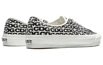 Vans Comme Des Garcons X Og Authentic Lx 'cdg Print - Blanc De Blanc' In Black