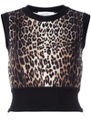 GIVENCHY GIVENCHY KNITTED CROPPED TANK TOP - BLACK,16I781154011734890