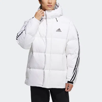Adidas Originals Adidas 3st Puffy Dwn J Casual Sports Stay Warm Hooded Down Jacket White
