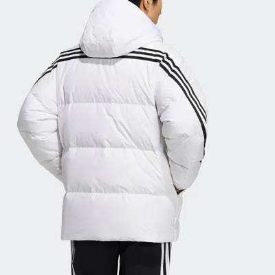 Adidas Originals Adidas 3st Puffy Dwn J Casual Sports Stay Warm Hooded Down Jacket White