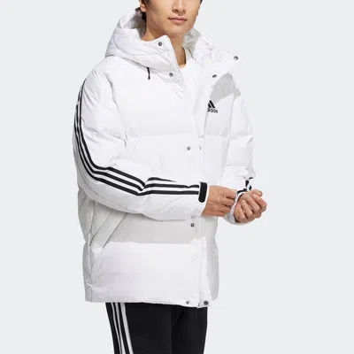 Adidas Originals Adidas 3st Puffy Dwn J Casual Sports Stay Warm Hooded Down Jacket White
