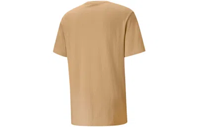 Puma X Maison Kitsune Unisex Embroidery Round-neck Khaki In Brown