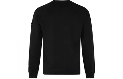 Stone Island Men's Cotton Crewneck Sweatshirt In Black