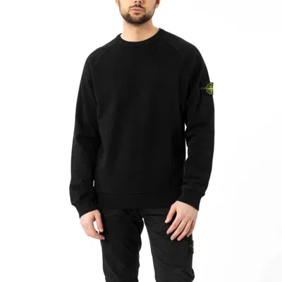 Stone Island Men's Cotton Crewneck Sweatshirt In Black