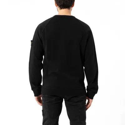 Stone Island Men's Cotton Crewneck Sweatshirt In Black