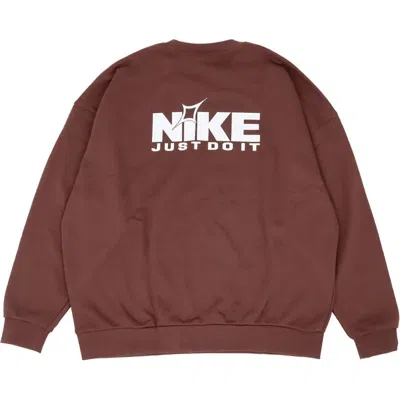 Nike Oversize Logo Sweatshirt 'copper' In Brown