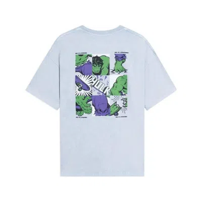 Li-ning X Marvel Hulk Comic Graphic T-shirt 'light Blue' In White