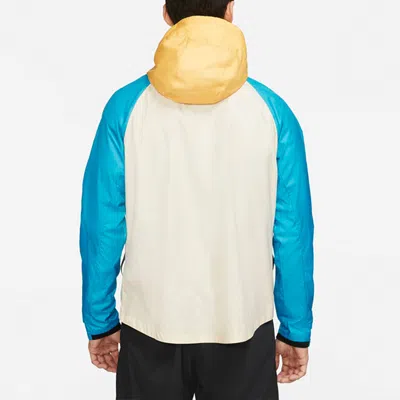 Nike Windrunner Contrast Windproof Casual Hooded Jacket For Men Yellow In Multi