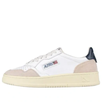 Autry Medalist Suede-panel Sneakers In White