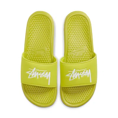 Nike X Stüssy Benassi Slides In Green
