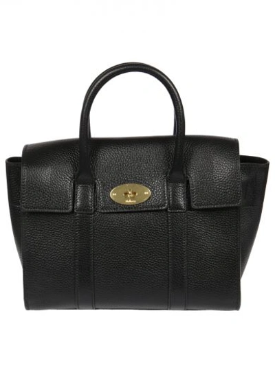 Mulberry The Bayswater Small Textured-leather Tote In Black
