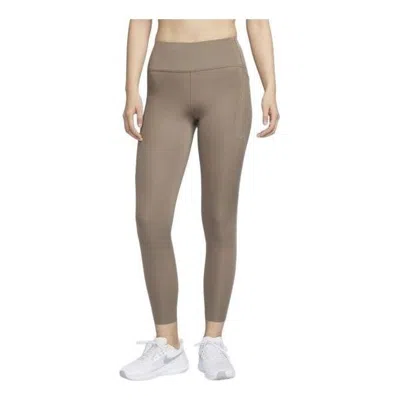 Nike (wmns)  Swift High-waisted 7/8 Running Leggings With Pockets 'mink Brown'