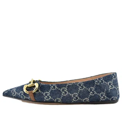 Gucci (wmns)  Denim Ballet Flat With Horsebit 'blue'