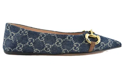 Gucci (wmns)  Denim Ballet Flat With Horsebit 'blue'